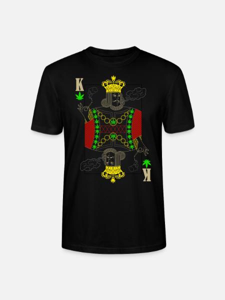 Cannabis reggae king playing card - Stanley/Stella CRAFTER Unisex Organic T-Shirt - black