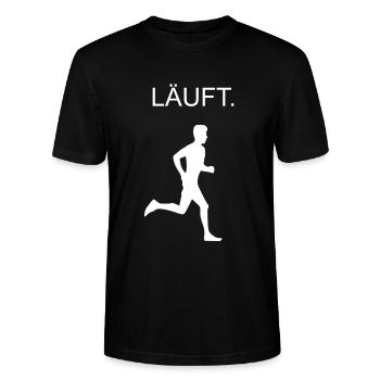 Coureurs - T-shirt bio CRAFTER Stanley Stella Unisexe - noir - Devant - Alina (178cm) & Michal (187cm)