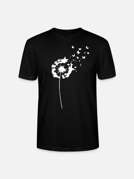 Dandelion with butterflies - Stanley/Stella CRAFTER Unisex Organic T-Shirt - black
