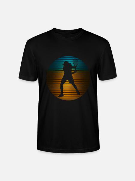tennis player - Stanley/Stella CRAFTER Unisex Organic T-Shirt - black