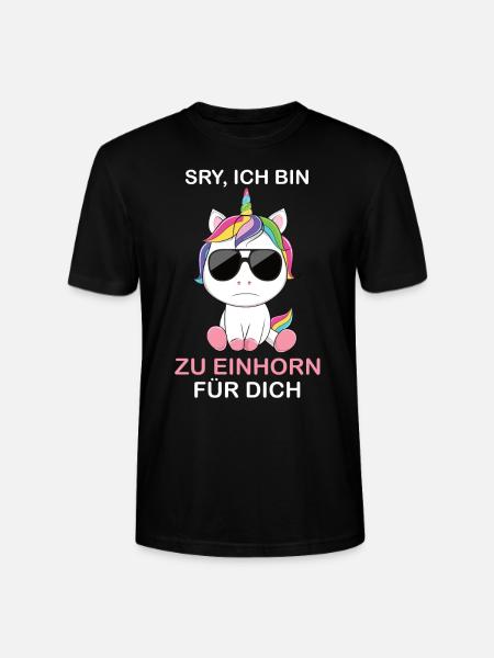 Einhorn Einhörner - Stanley/Stella Unisex Bio-T-Shirt CRAFTER - Schwarz