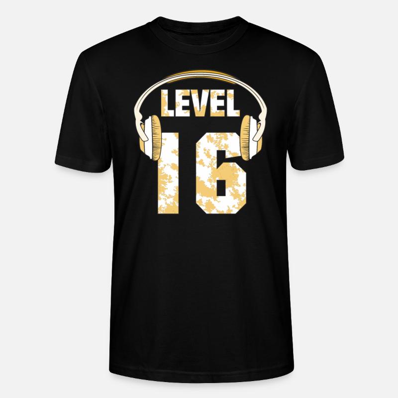 KOPFHÖRER LEVEL 16 - Stanley/Stella Unisex Bio-T-Shirt CRAFTER - Schwarz