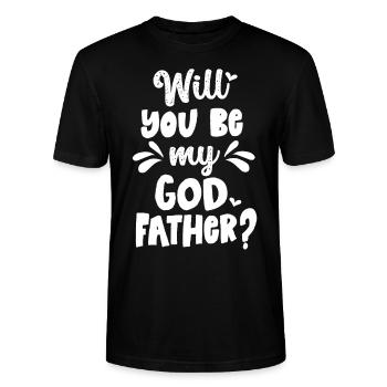Les parrains demandent Suisse Parrain - T-shirt bio CRAFTER Stanley Stella Unisexe - noir - Devant - Alina (178cm) & Michal (187cm)