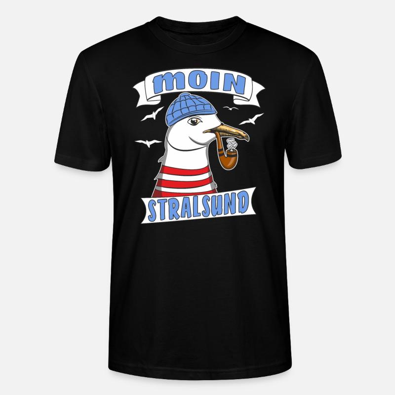 MÖWE MOIN STRALSUND - Stanley/Stella Unisex Bio-T-Shirt CRAFTER - Schwarz