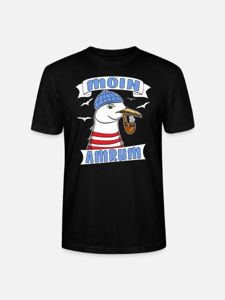 3886 MÖWE MOIN AMRUM - Stanley/Stella Unisex Bio-T-Shirt CRAFTER - Schwarz