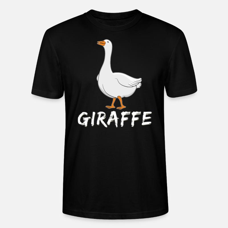 GANS GIRAFFE - Stanley/Stella Unisex Bio-T-Shirt CRAFTER - Schwarz
