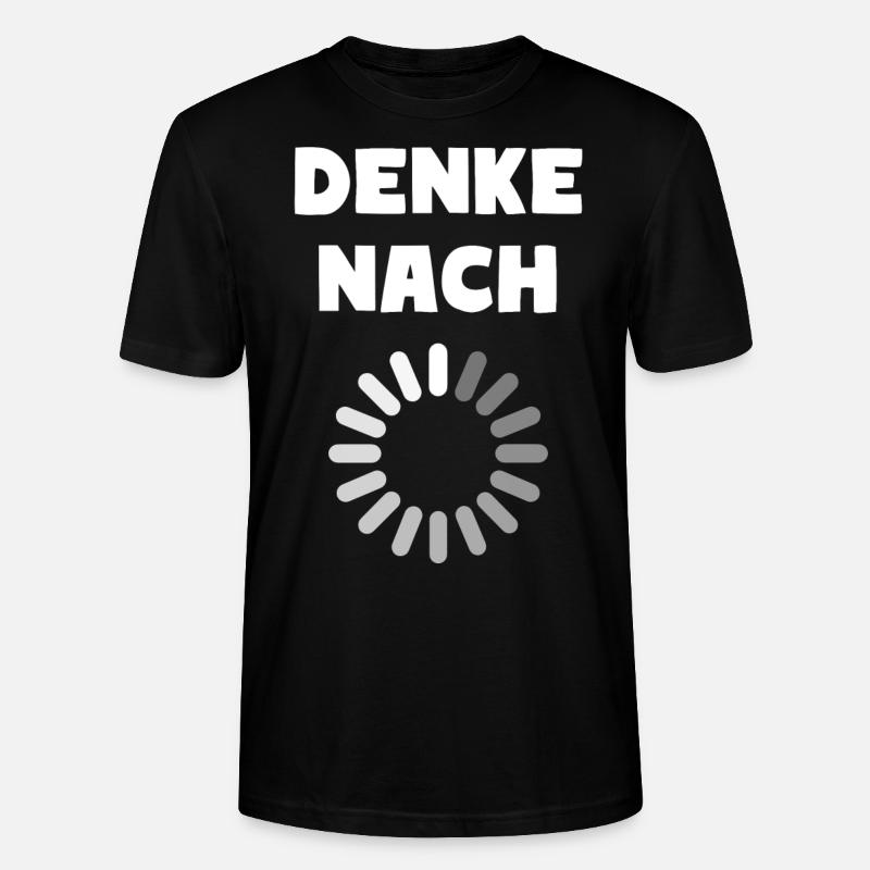 DENKE NACH - Stanley/Stella Unisex Bio-T-Shirt CRAFTER - Schwarz