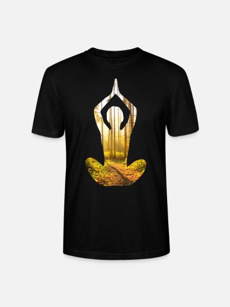 Forêt de Yoga - T-shirt bio CRAFTER Stanley Stella Unisexe - noir