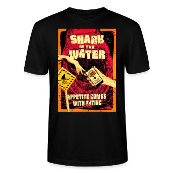 Shark in the water - T-shirt bio CRAFTER Stanley Stella Unisexe - noir - Devant - Alina (178cm) & Michal (187cm)
