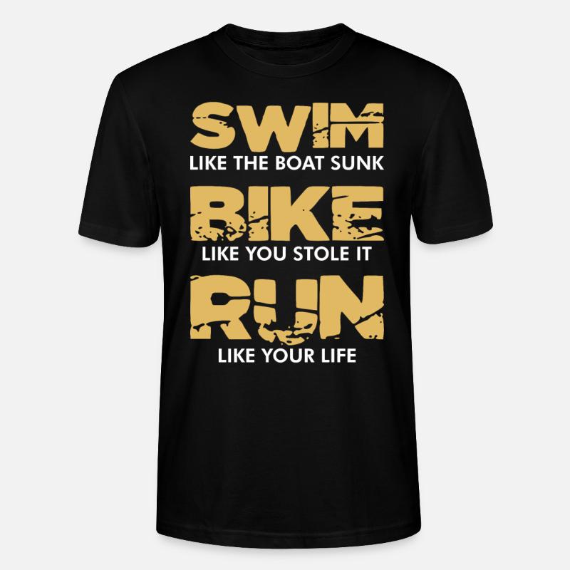 Triathlon - Triathlet - Stanley/Stella Unisex Bio-T-Shirt CRAFTER - Schwarz