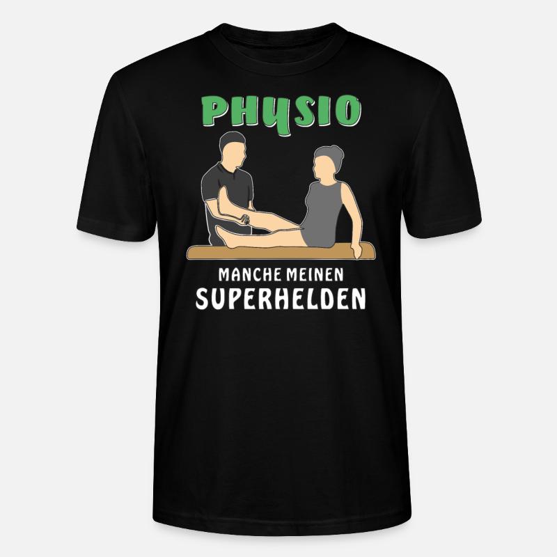 PHYSIO MANCHE MEINEN SUPERHELDEN - Stanley/Stella Unisex Bio-T-Shirt CRAFTER - Schwarz