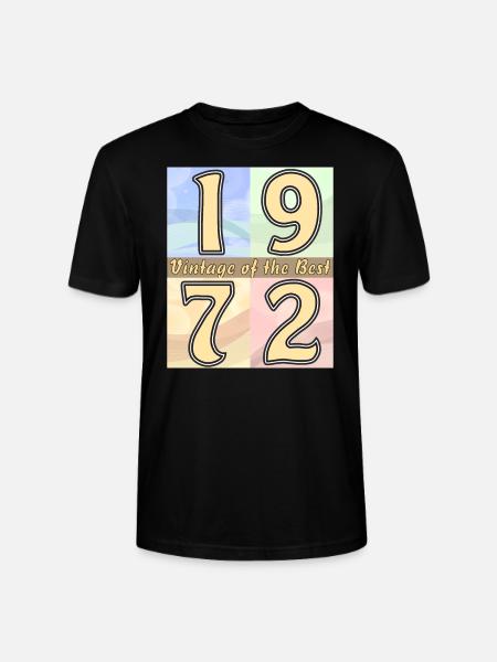 BIRTHDAY YEAR 1972 - Stanley/Stella CRAFTER Unisex Organic T-Shirt - black