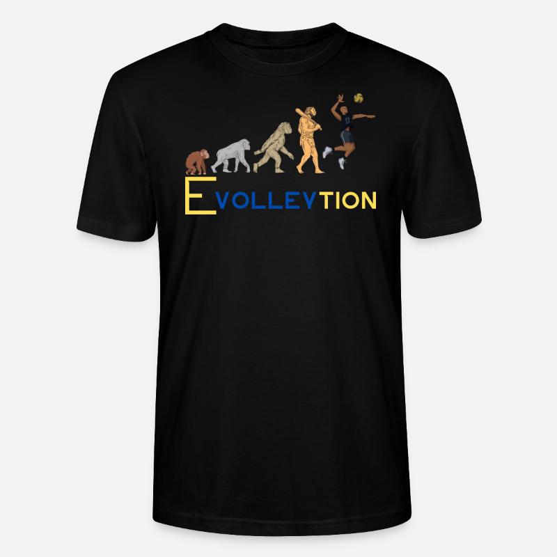 Volleyball Evolution - Stanley/Stella Unisex Bio-T-Shirt CRAFTER - Schwarz