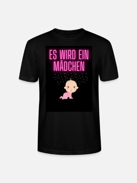 Es wird ein Mädchen - Stanley/Stella Unisex Bio-T-Shirt CRAFTER - Schwarz