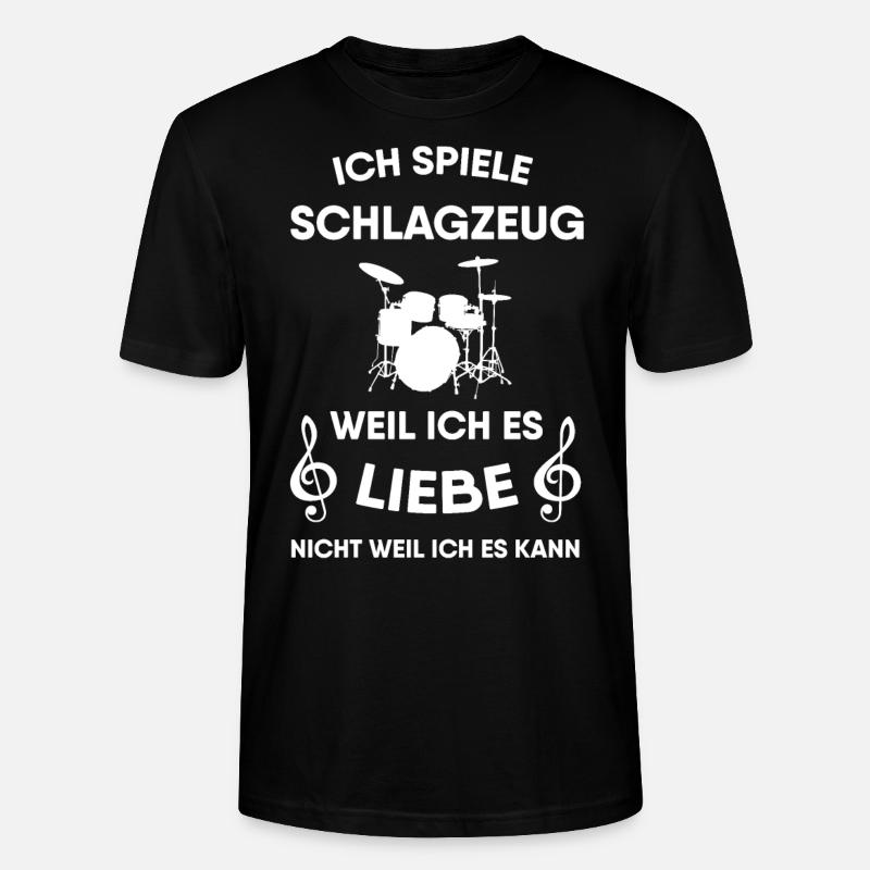 Schlagzeug - Stanley/Stella Unisex Bio-T-Shirt CRAFTER - Schwarz