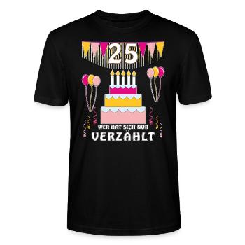 GEBURTSTAG 25 - Stanley/Stella Unisex Bio-T-Shirt CRAFTER - Schwarz - Vorne - Alina (178cm) & Michal (187cm)