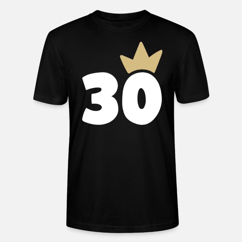 30 Krone Nummer 30 - Stanley/Stella Unisex Bio-T-Shirt CRAFTER - Schwarz