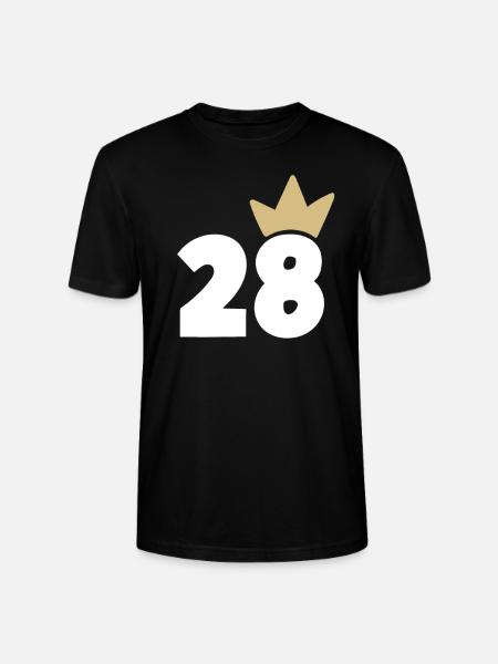 28 Krone Nummer 28 - Stanley/Stella Unisex Bio-T-Shirt CRAFTER - Schwarz