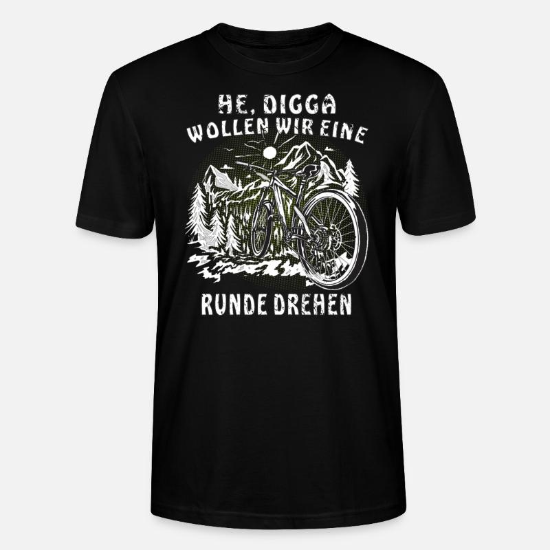 FAHRRAD HE DIGGA - Stanley/Stella Unisex Bio-T-Shirt CRAFTER - Schwarz