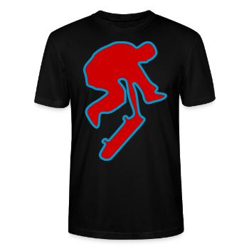 Skateboard Skater Skateboarder Skate - T-shirt bio CRAFTER Stanley Stella Unisexe - noir - Devant - Alina (178cm) & Michal (187cm)