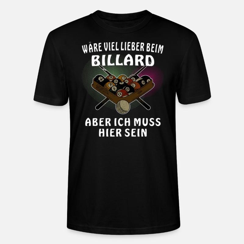 BILLARD - Stanley/Stella Unisex Bio-T-Shirt CRAFTER - Schwarz