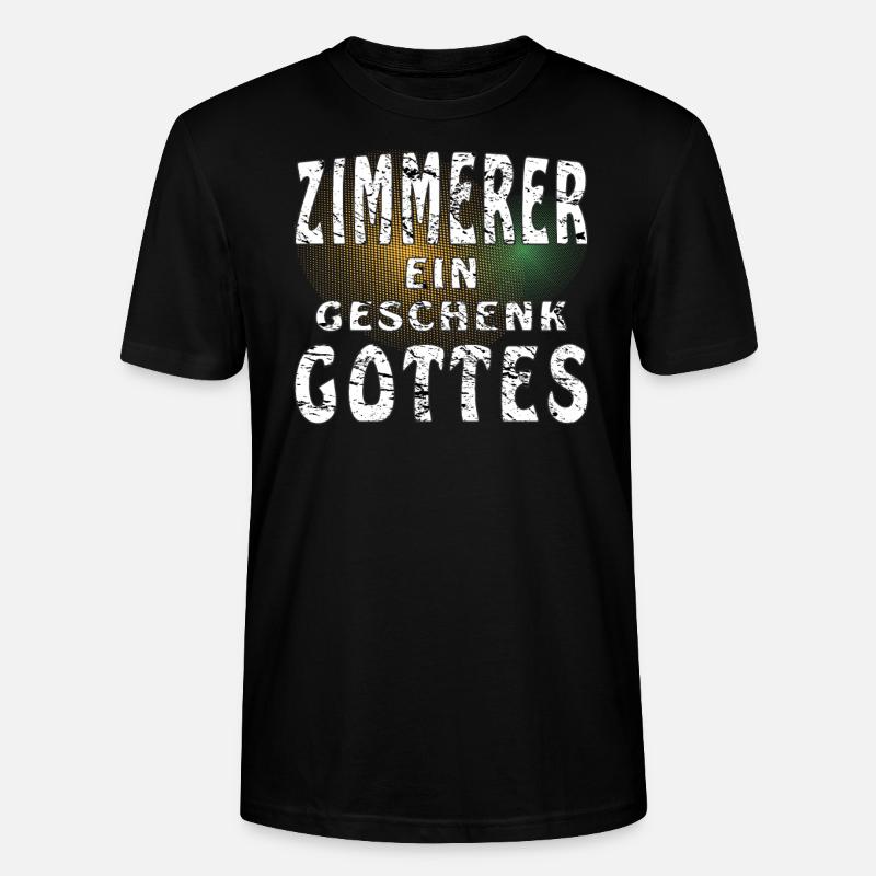 ZIMMERER EIN GESCHENK GOTTES - Stanley/Stella Unisex Bio-T-Shirt CRAFTER - Schwarz