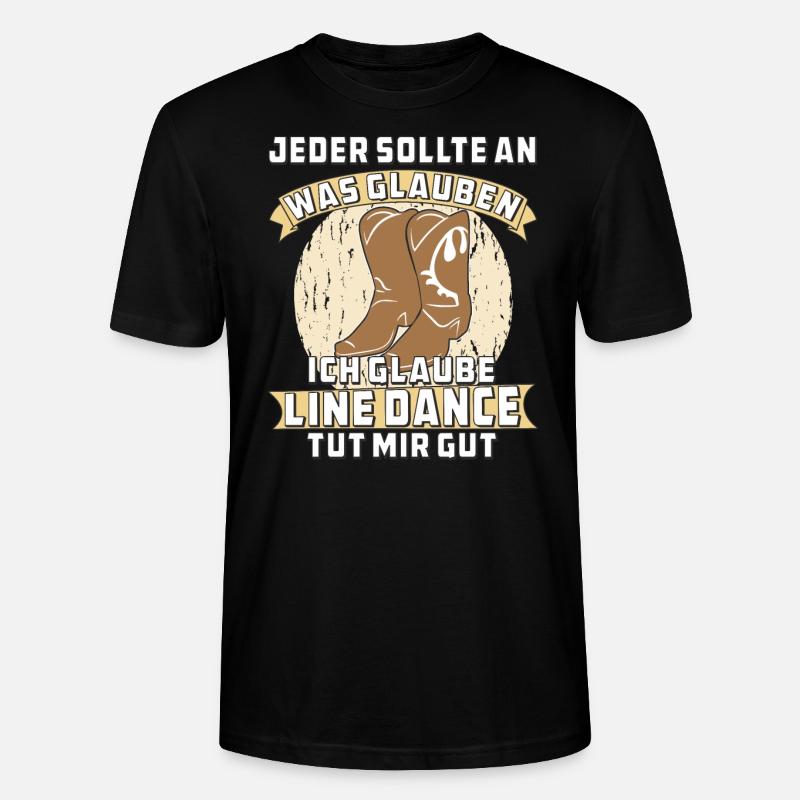 LINE DANCE TUT MIR GUT - Stanley/Stella Unisex Bio-T-Shirt CRAFTER - Schwarz