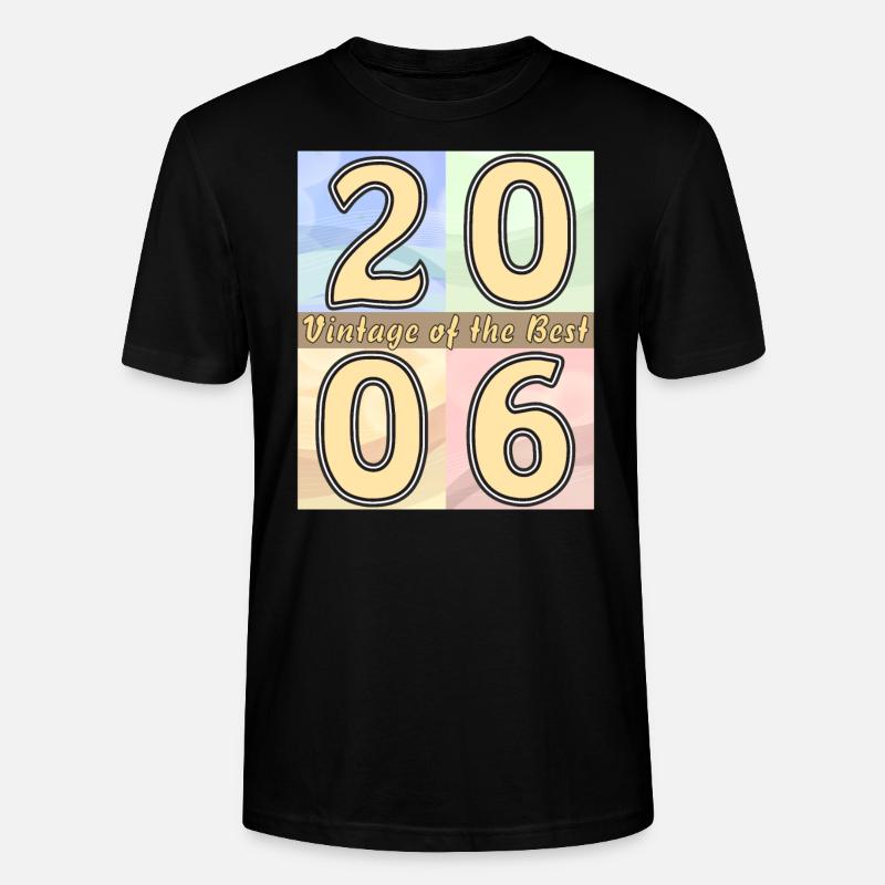 ANNÉE D’ANNIVERSAIRE 2006 - T-shirt bio CRAFTER Stanley Stella Unisexe - noir