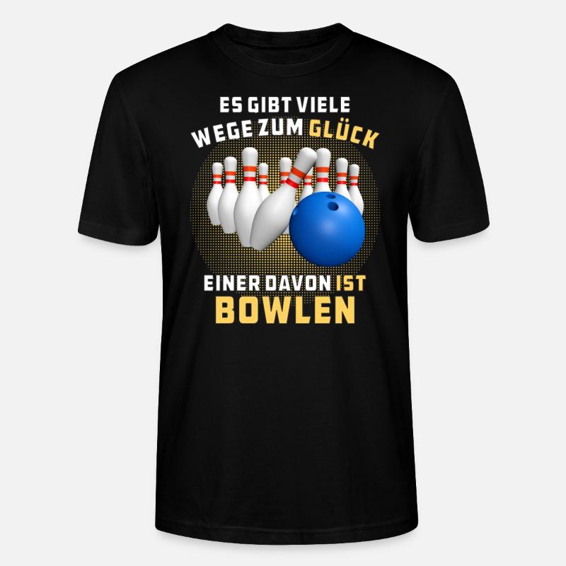 GLÜCK IST BOWLEN - Stanley/Stella Unisex Bio-T-Shirt CRAFTER - Schwarz
