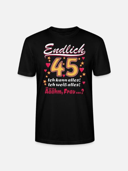 ENDLICH 45 - Stanley/Stella Unisex Bio-T-Shirt CRAFTER - Schwarz