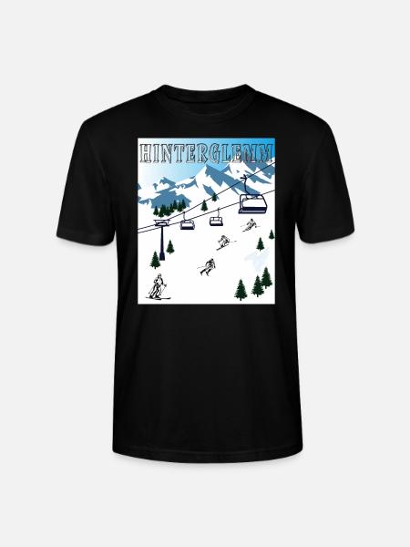 SCHI FAHREN HINTERGLEMM - Stanley/Stella Unisex Bio-T-Shirt CRAFTER - Schwarz