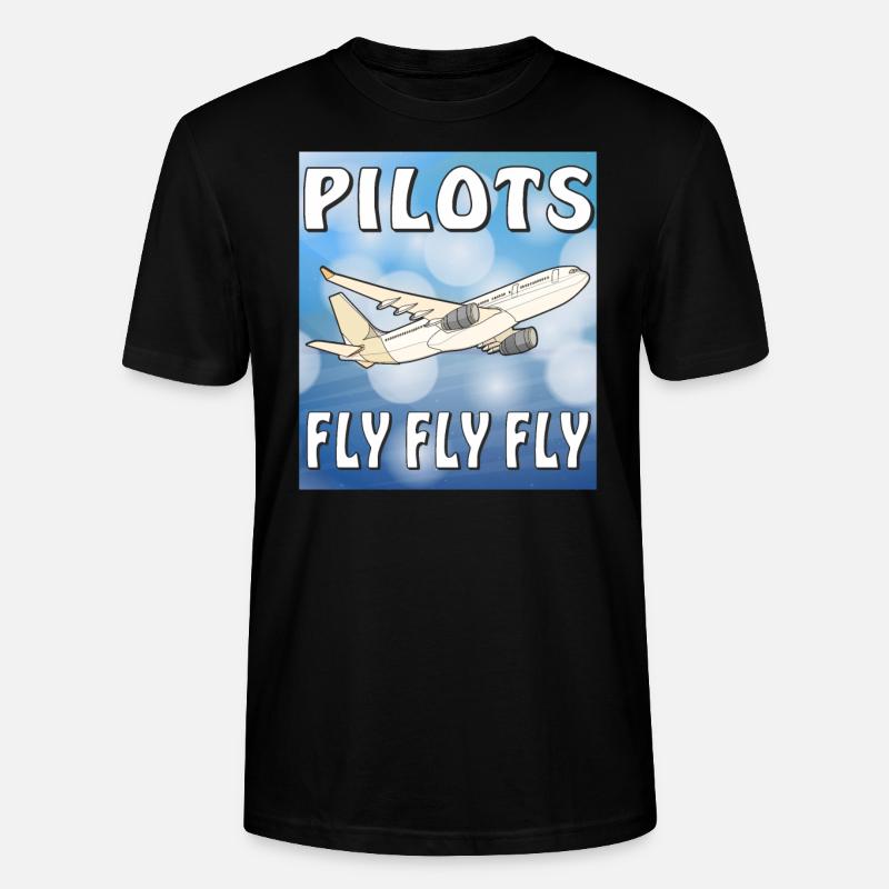 PILOTES D’AVION FLY FLY FLY - T-shirt bio CRAFTER Stanley Stella Unisexe - noir