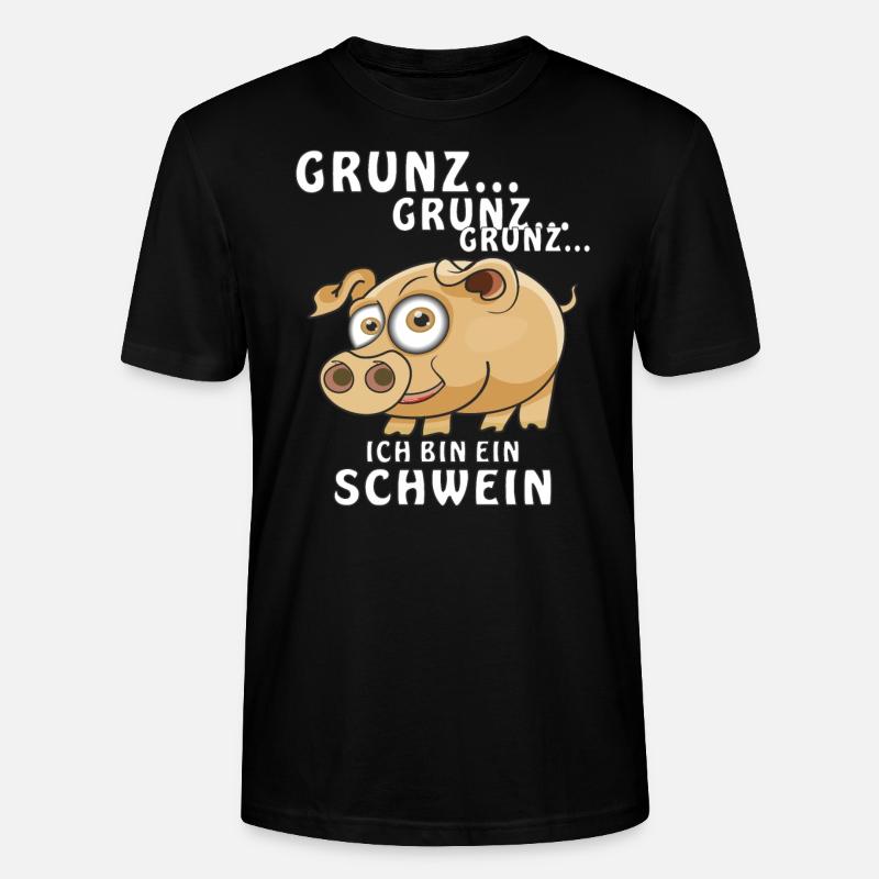 ICH BIN EIN SCHWEIN - Stanley/Stella Unisex Bio-T-Shirt CRAFTER - Schwarz
