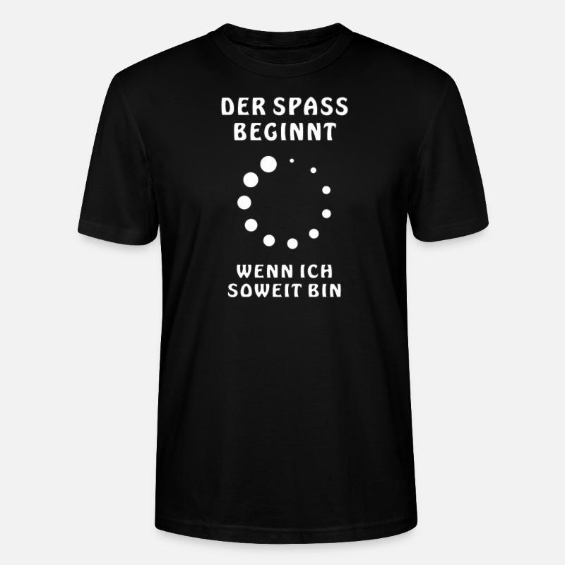 WARTEN DER SPASS BEGINNT - Stanley/Stella Unisex Bio-T-Shirt CRAFTER - Schwarz
