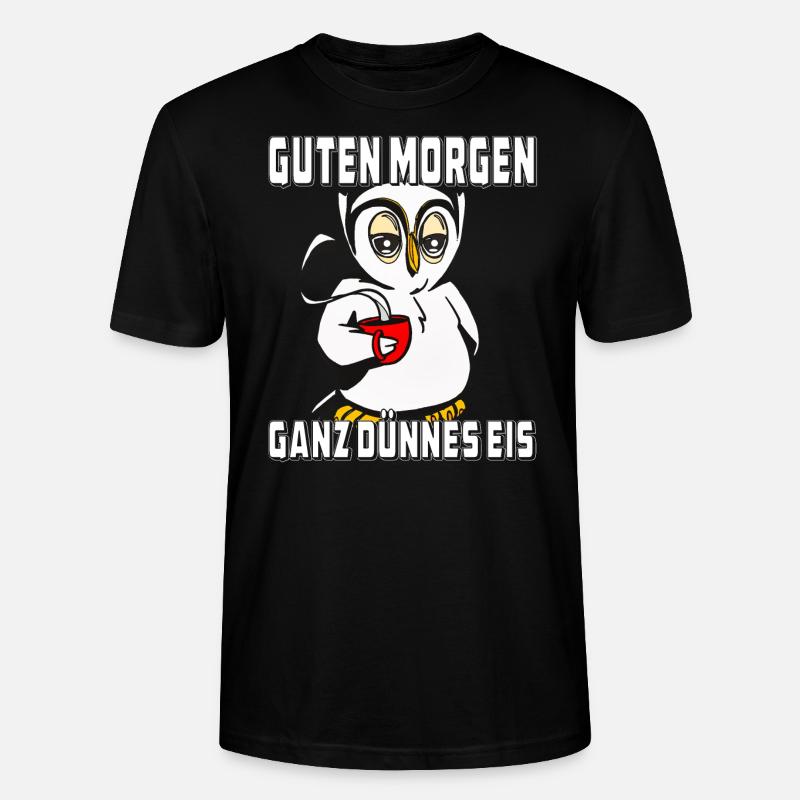 EULE GANZ DÜNNES EIS - Stanley/Stella Unisex Bio-T-Shirt CRAFTER - Schwarz