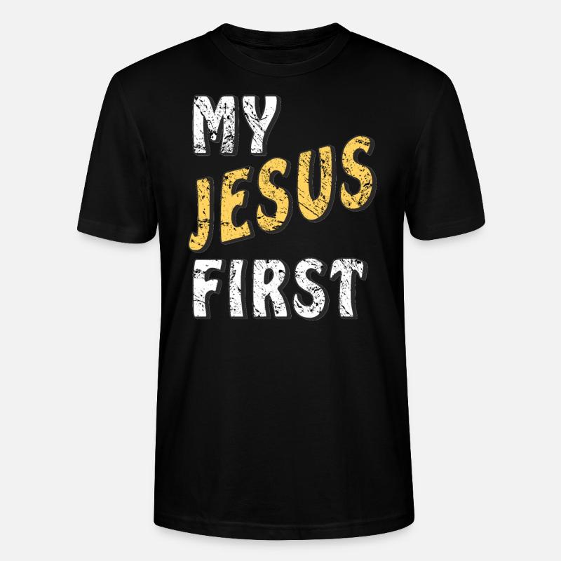 MY JESUS FIRST - Stanley/Stella Unisex Bio-T-Shirt CRAFTER - Schwarz