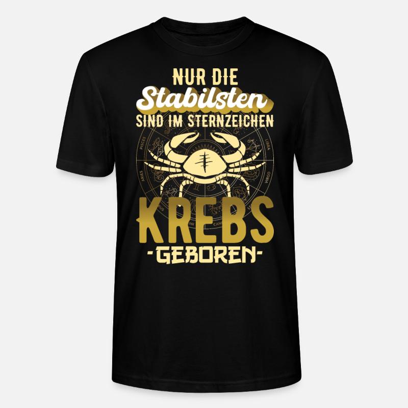 Sternzeichen Krebs Astrologie Geschenk - Stanley/Stella Unisex Bio-T-Shirt CRAFTER - Schwarz
