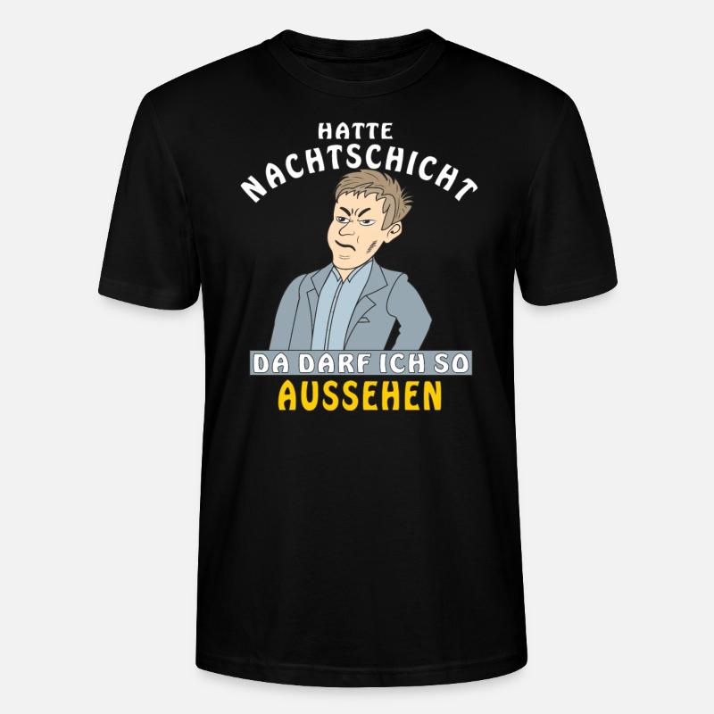 MANN HATTE NACHTSCHICHT - Stanley/Stella Unisex Bio-T-Shirt CRAFTER - Schwarz