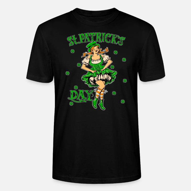 FRAU ST. PATRICKS DAY - Stanley/Stella Unisex Bio-T-Shirt CRAFTER - Schwarz