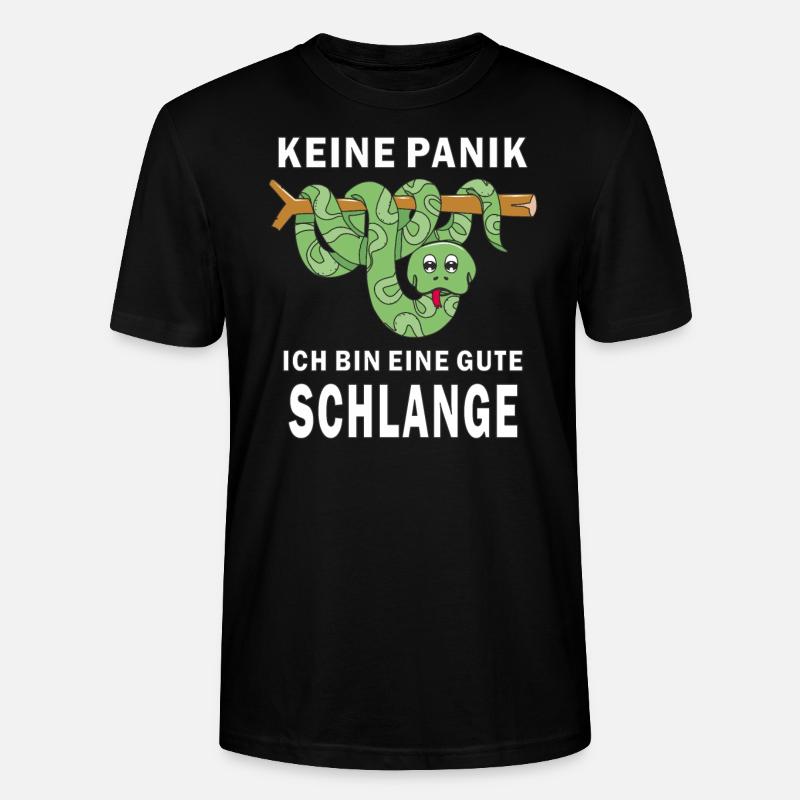 BIN EINE GUTE SCHLANGE - Stanley/Stella Unisex Bio-T-Shirt CRAFTER - Schwarz