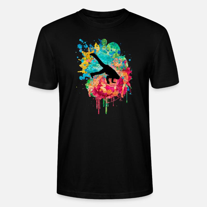 Breakdance Breakdancer PopArt - Stanley/Stella Unisex Bio-T-Shirt CRAFTER - Schwarz