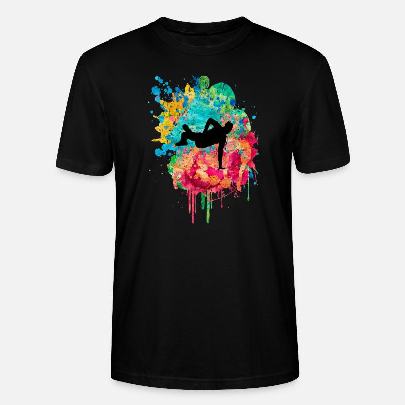 Breakdance Breakdancer PopArt - Stanley/Stella Unisex Bio-T-Shirt CRAFTER - Schwarz