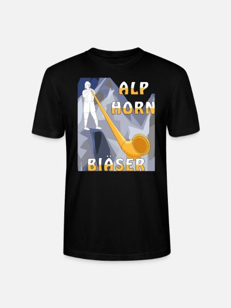 ALPHORN BLÄSER - Stanley/Stella Unisex Bio-T-Shirt CRAFTER - Schwarz