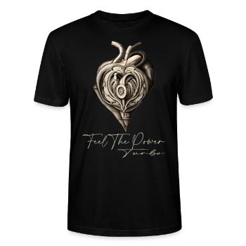 Turbo - T-shirt bio CRAFTER Stanley Stella Unisexe - noir - Devant - Alina (178cm) & Michal (187cm)
