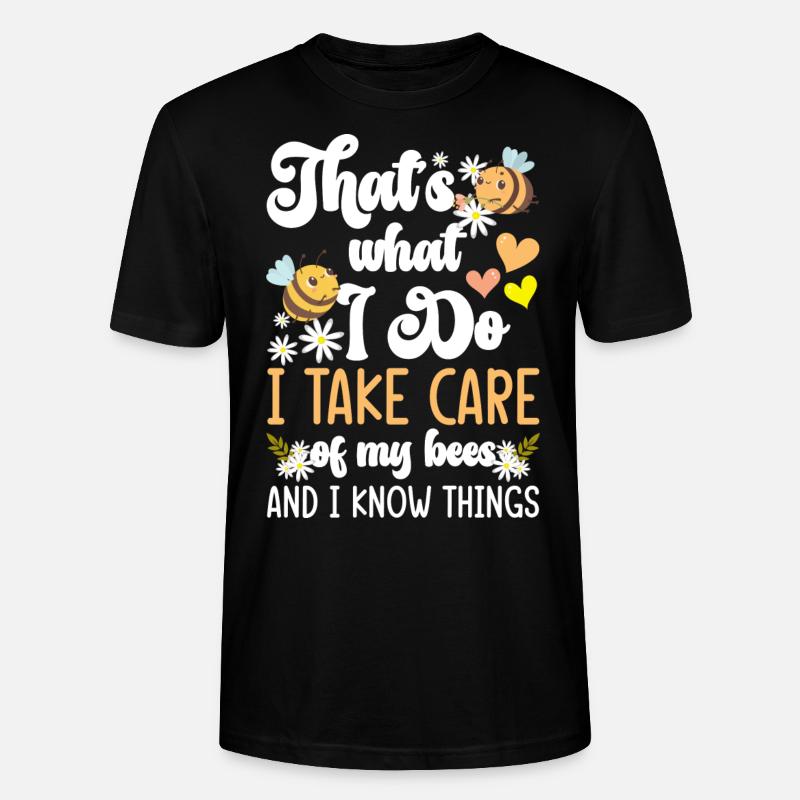 Insectes fleuris apiculteurs - T-shirt bio CRAFTER Stanley Stella Unisexe - noir