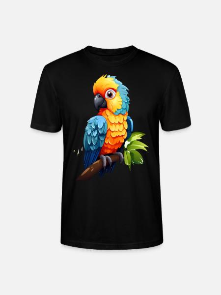 Mignon bébé perroquet - T-shirt bio CRAFTER Stanley Stella Unisexe - noir