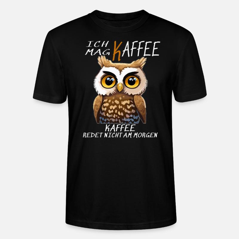 EULE ICH MAG KAFFEE - Stanley/Stella Unisex Bio-T-Shirt CRAFTER - Schwarz