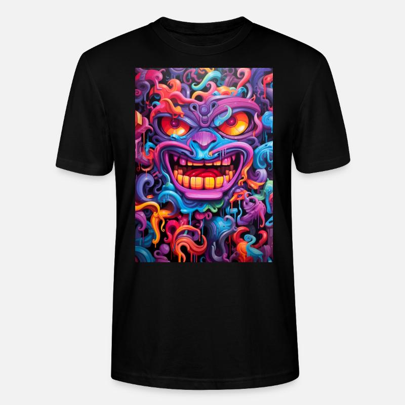 Graffiti Schädel - Stanley/Stella Unisex Bio-T-Shirt CRAFTER - Schwarz