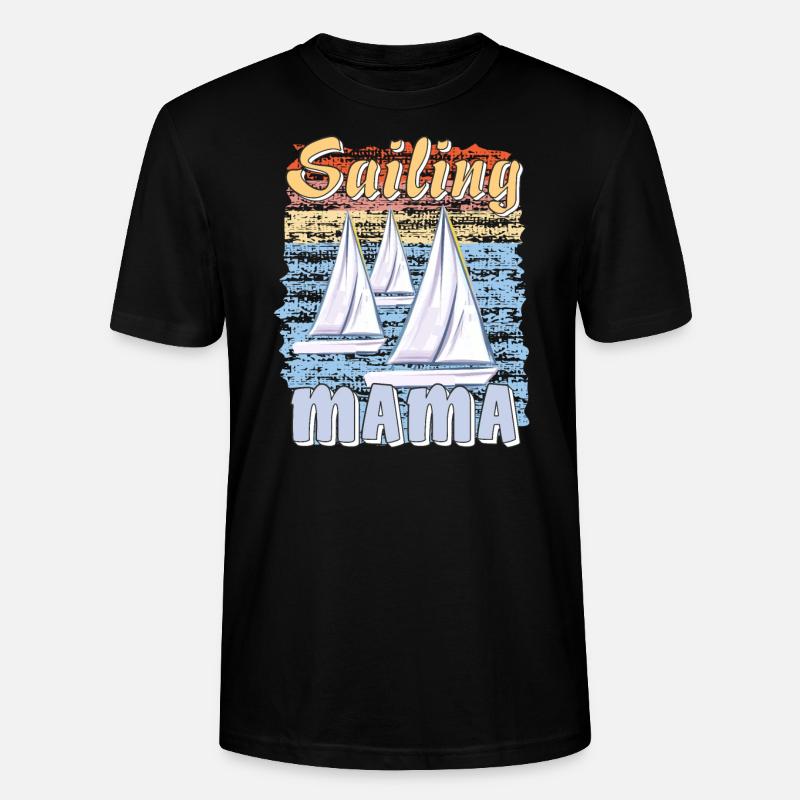 BOOTE SAILING MAMA - Stanley/Stella Unisex Bio-T-Shirt CRAFTER - Schwarz