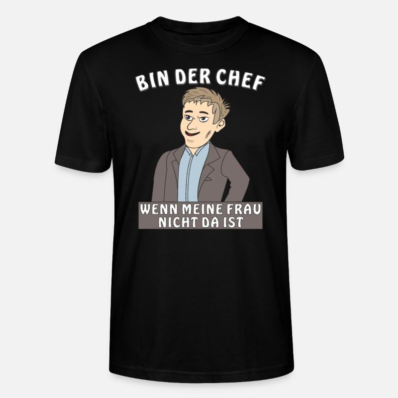 MANN BIN DER CHEF - Stanley/Stella Unisex Bio-T-Shirt CRAFTER - Schwarz